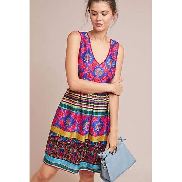 Payal Jain - Francesca Suzani Print Multicolor Dress in size 10 - Picture 10 of 12